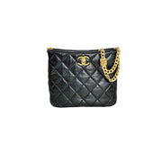 Chanel Lambskin Pillow Crush Hobo Black - Jiaxyk